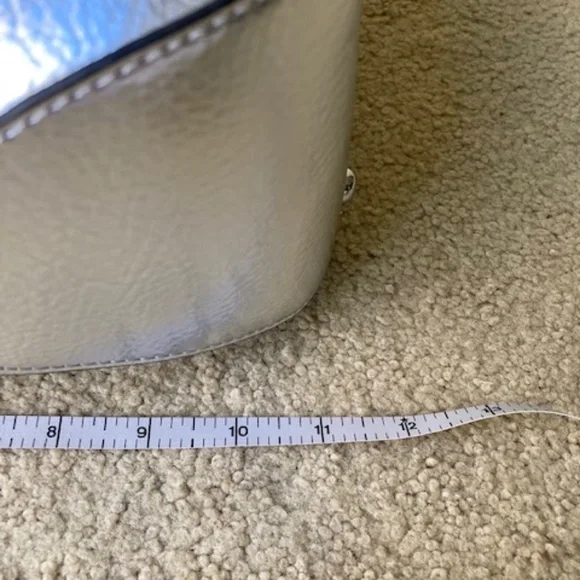 Nine West faux Leather Silver Satchel 🆕 - Picture 10 of 15